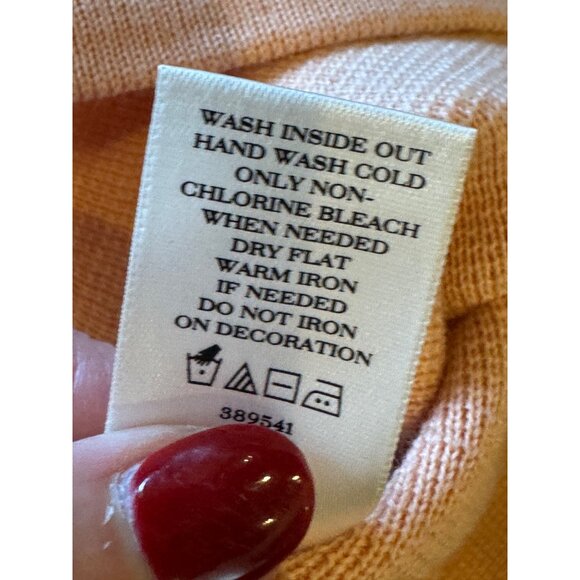 Ann Taylor Sweater Women XS Pink Wool Blend Jeweled Neckline Pullover Preppy - Picture 9 of 9